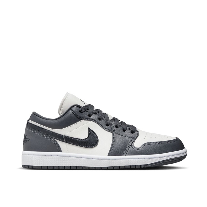 Sepatu Wanita Nike Air Jordan 1 Low Sail Dark Grey White Off Noir