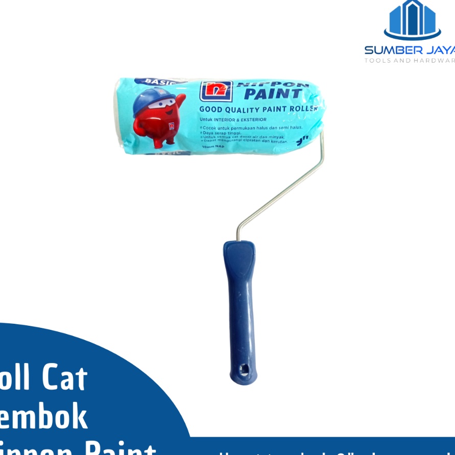 

DISCOUNT TODAY Kuas Roll Cat Tembok 9 Inch Paint Roller Gagang dan Refill Roll Cat Nippon Basic