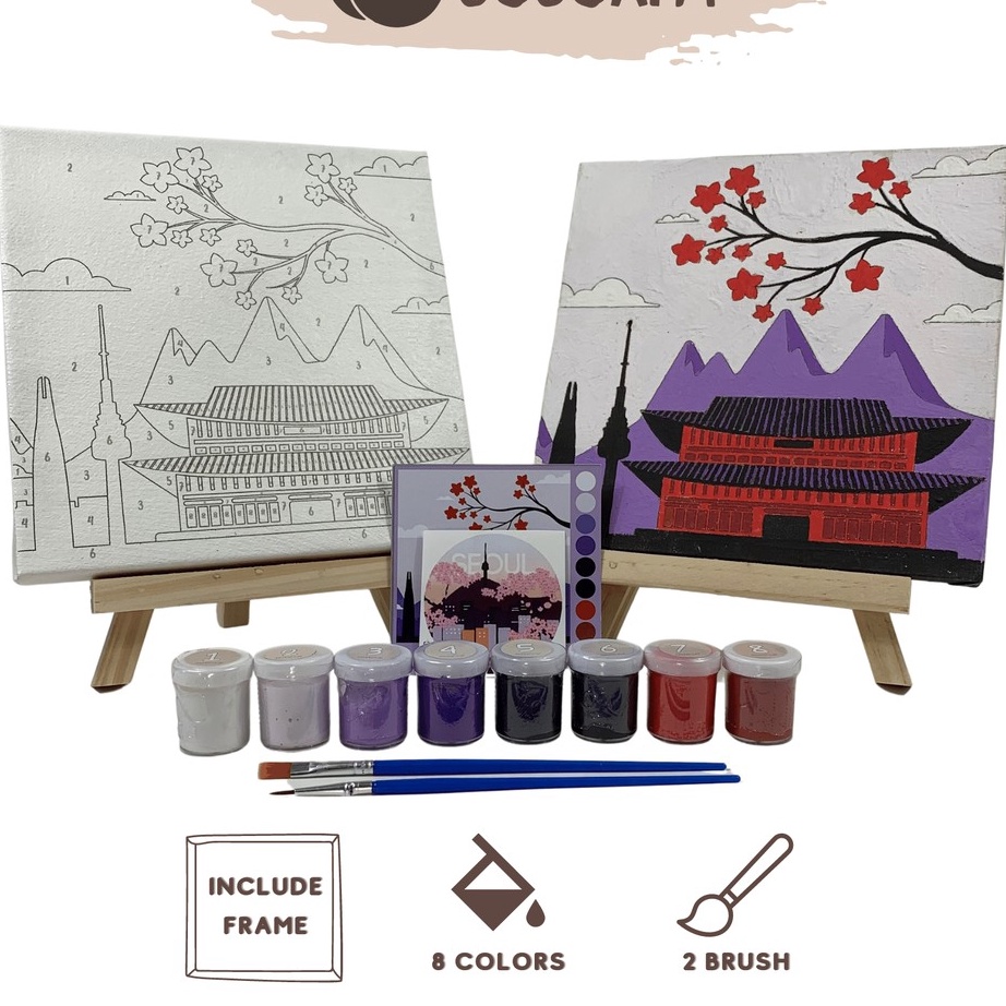 

SEGERA BELI Paint By Number Kit Korea Cocoartid I Kanvas 2 x 2 cm