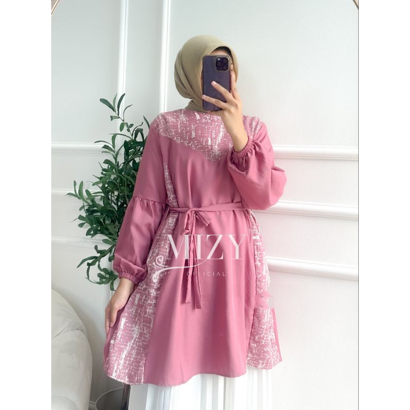 LIA NEDA TUNIK Trend hijabers model terbaru kuliah baju atasan pakaian muslim kerja wanita top kekin