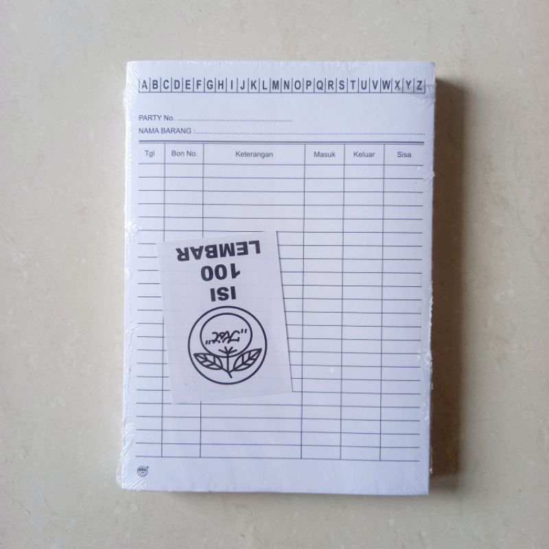 

KARTU Stok Barang Kecil Stock Card A5 ( Ukuran 21 x 15 cm ) (1 PACK ISI 100 LEMBAR)