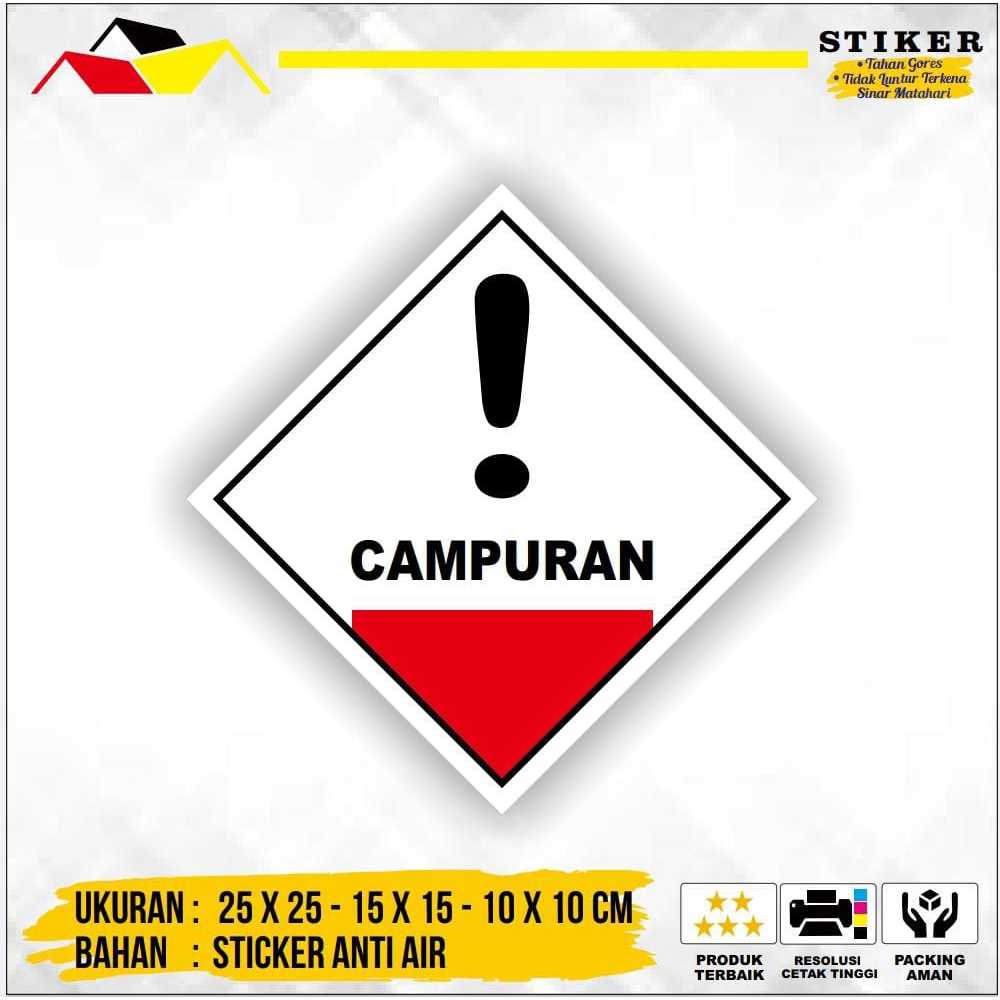 

Stiker Simbol Label K3 Limbah B3 HAZMAT Campuran