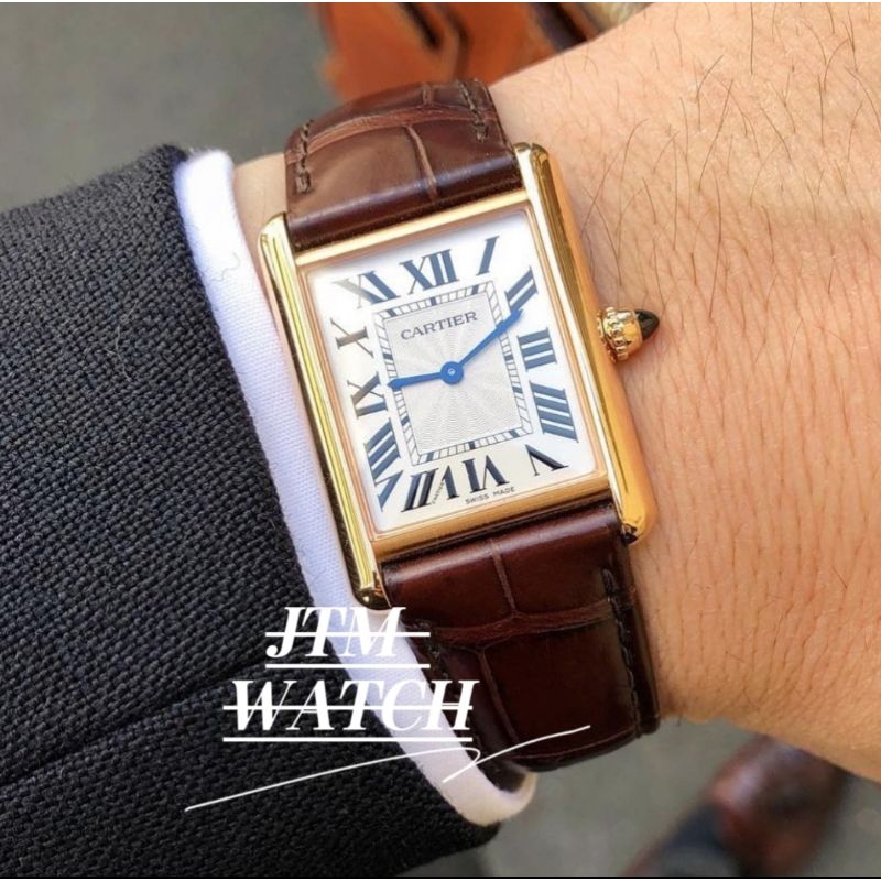 Jam Tangan Pria Cartier Tank Romawi Movement Japan Quartz Super Premium AAA