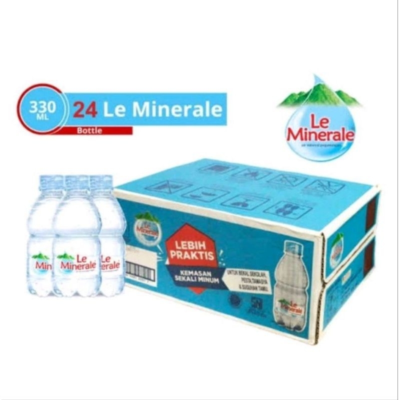 

LE MINERALE MINI AIR MINERALE MINI 330 ML AIR KEMASAN ISI 24 BOTOL PER DUS