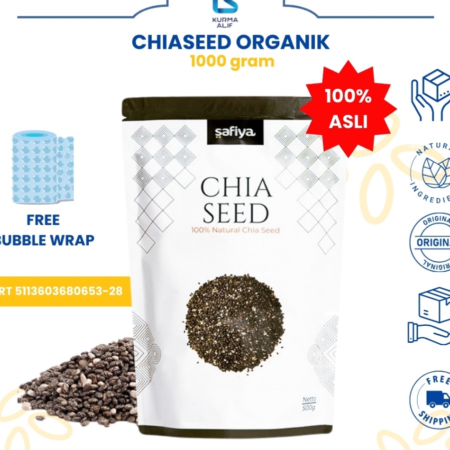 

PRAKTIS Organic Black Chia Seed 1 Kg Premium Biji Chiaseed Original SAFIYA HERBAL