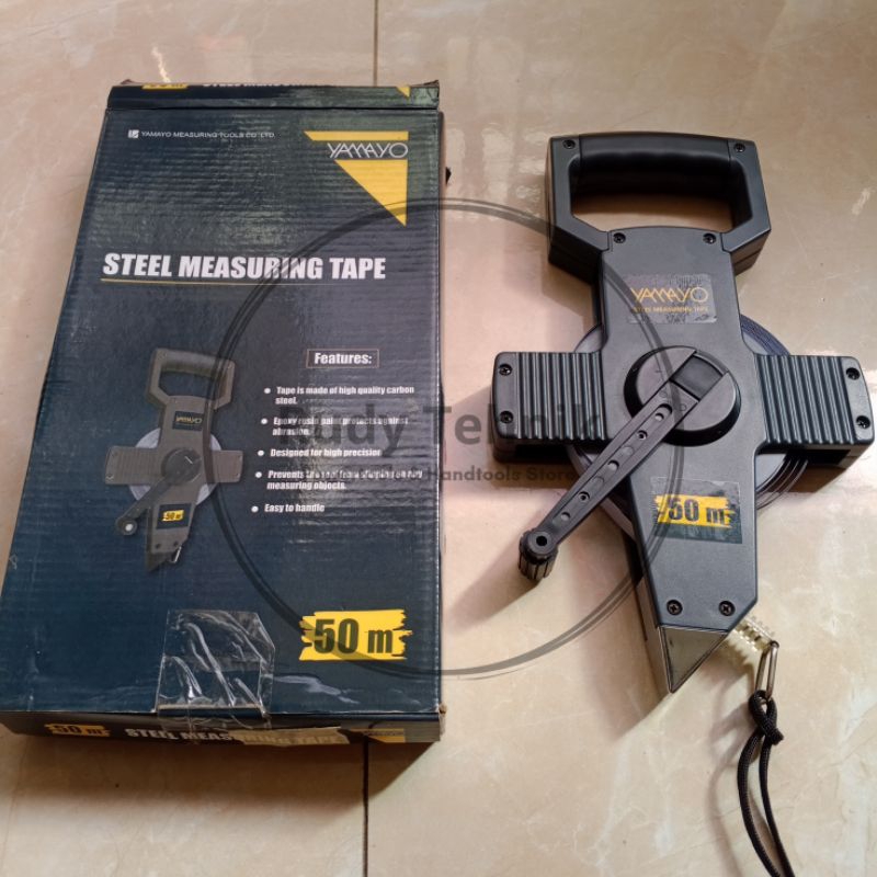 meteran roll measuring tape pro silver Varian Panjang 30 meter dan 50 meter Yamayo Original Japan