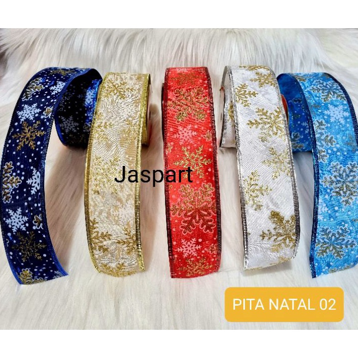 

PROMO TERMURAH PITA GLITTER NATAL PINGGIR KAWAT PITA PARCEL PITA CHRISTMAS PITA HIASAN CANTIK LEBAR 5CM PITA NATAL 2