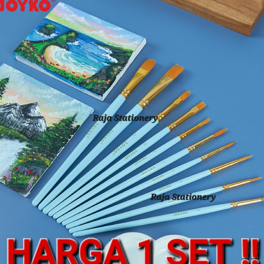 

STOK TERBARU Brush SET Acrylic SET Kuas Lukis Cat Air Akrilik Poster BR17