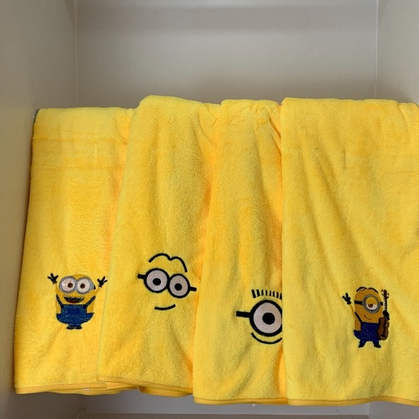 STAR APMart Handuk Mandi Karakter  Handuk Mandi Microfiber Motif Minion  Unicorn  Kelinci SuperHero 