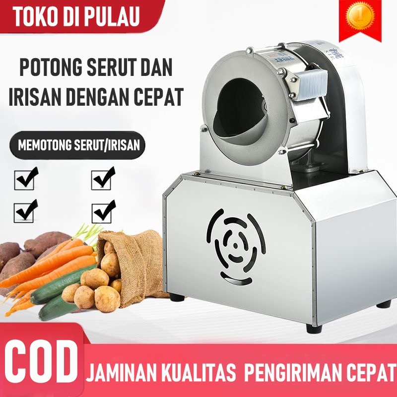 Alat pemotong kentang otomatis untuk memotong kentang menjadi serut