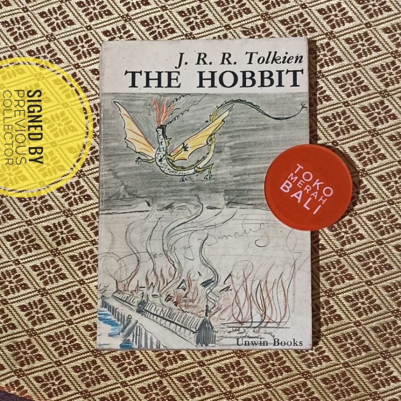 The Hobbit There and Back Again JRR Tolkien 1973, buku tanda tangan kolektor signed