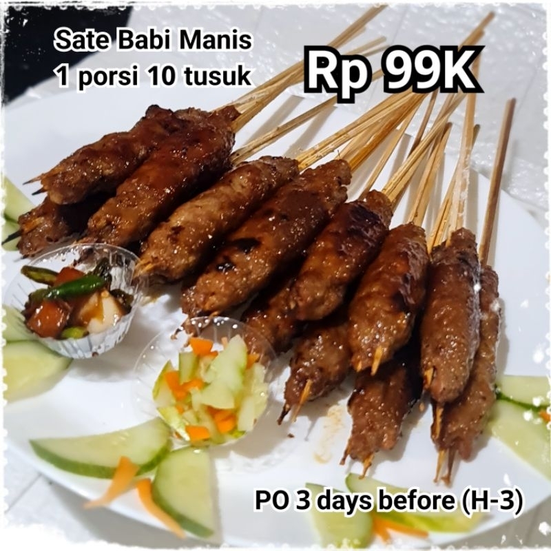 

Sate Babi Manis 10 tusuk/pack