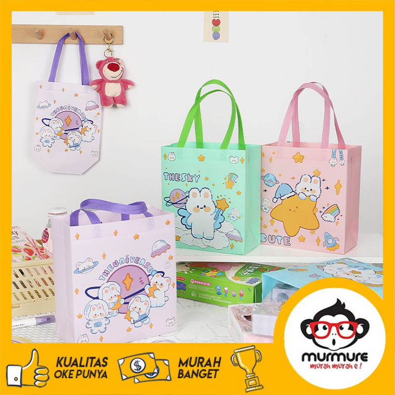 

MURMURE I TAS HAMPERS NON WOVEN ANTI AIR RABBIT BEAR TOTE BAG / HAND BAG ULANG TAHUN