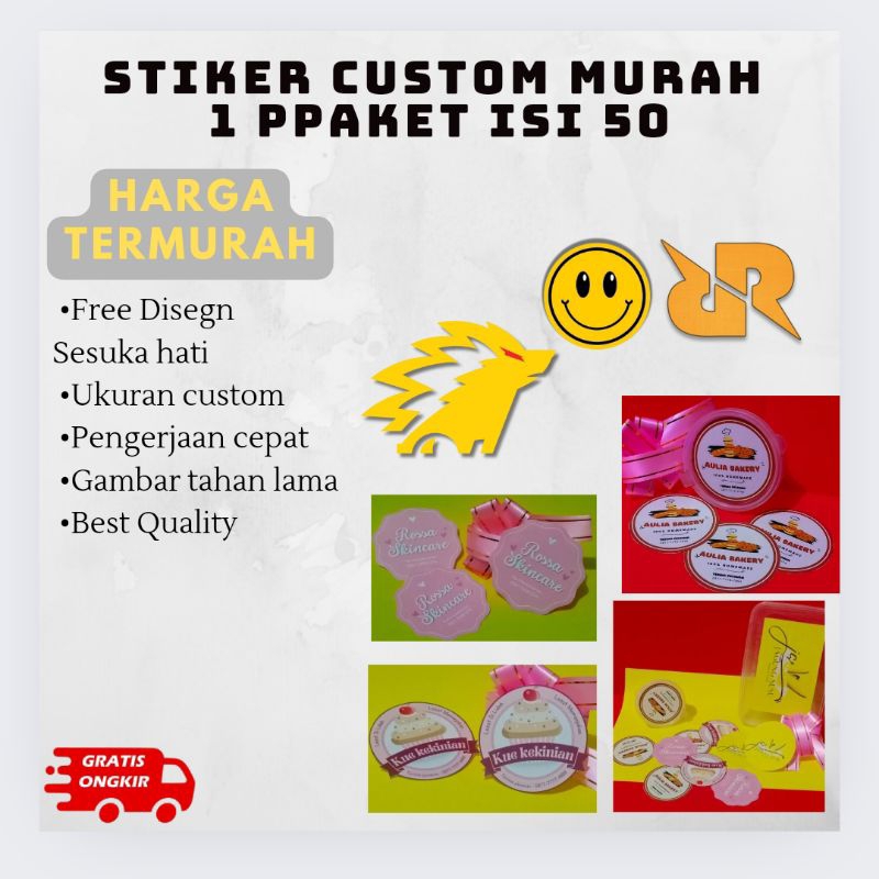 

Stiker tempel custom free Disegn isi 100