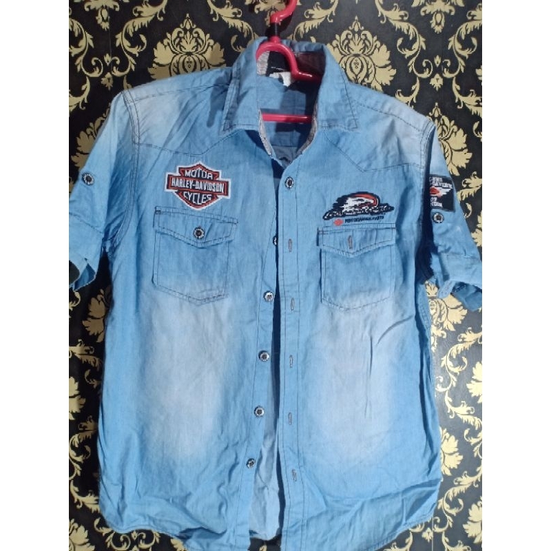 PL kemeja anak Harley Davidson