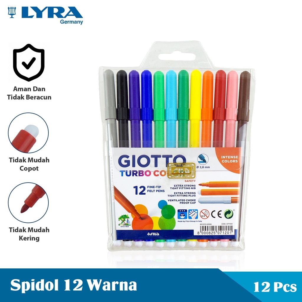 

GIOTTO TURBO COLOR W/WALLET 12 COLOR