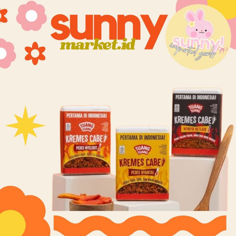 

SUNNYMARKET - TUANG TUANG KREMES CABE KRIUK VIRAL PEDES NYINYIR NETIZEN PEDES NYANTAI 12 X 5 GR
