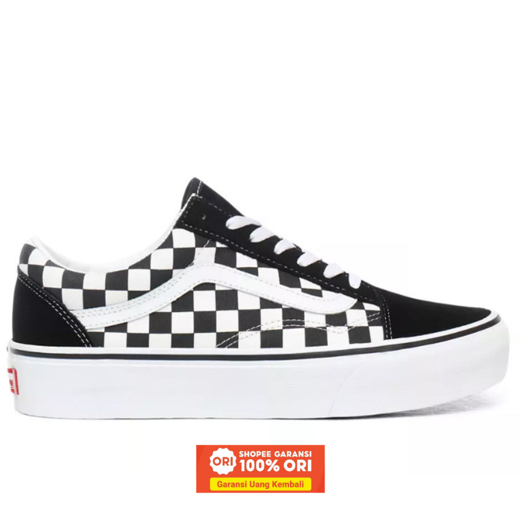 Vans Old Skool Plat Checkerboard VN0A3B3UHRK Unisex Skateboard Shoes ORIGINAL BNIB PT NAVYA