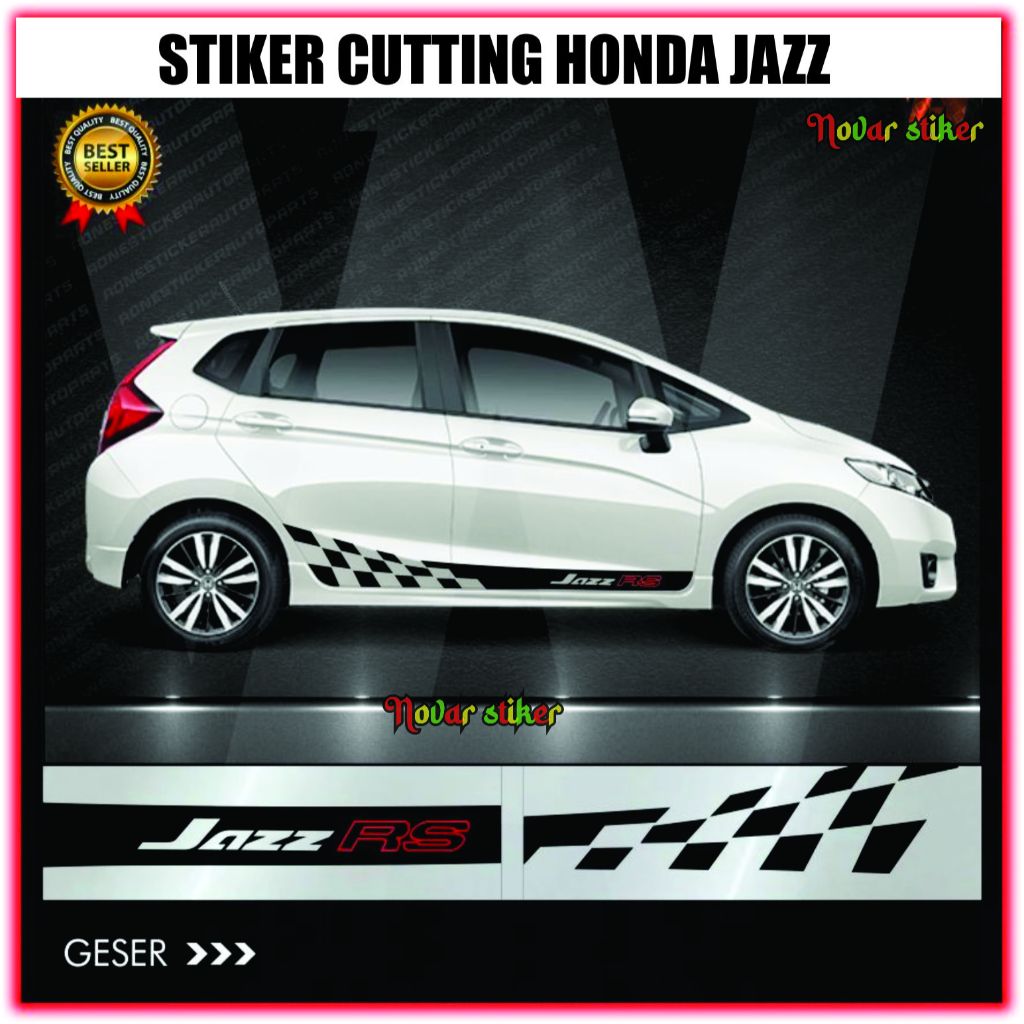 Cutting Stiker Mobil Honda Jazz Striping List JAZZ RS Variasi Bodi Samping