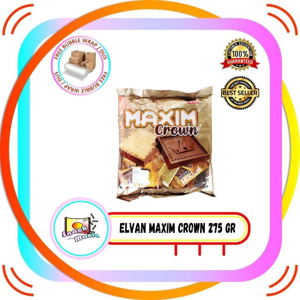 

Elvan Maxim Crown Chocolate Biscuit 275 gr Biskuit Salut Coklat