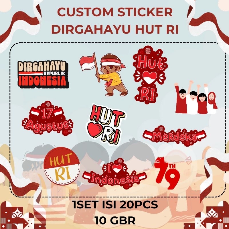 

Sticker dekor 17 agustus readystock