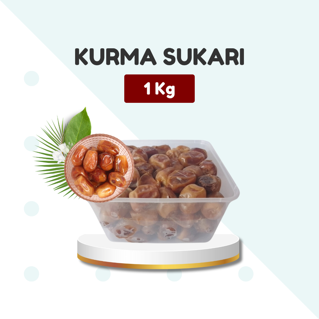 

Kurma Sukari Repack 1 kg Basah Al Qasim | Sukkari Premium Lembut Manis 100% Asli | Kurma Arab Original | Murah Berkualitas | Al Qassim 1kg