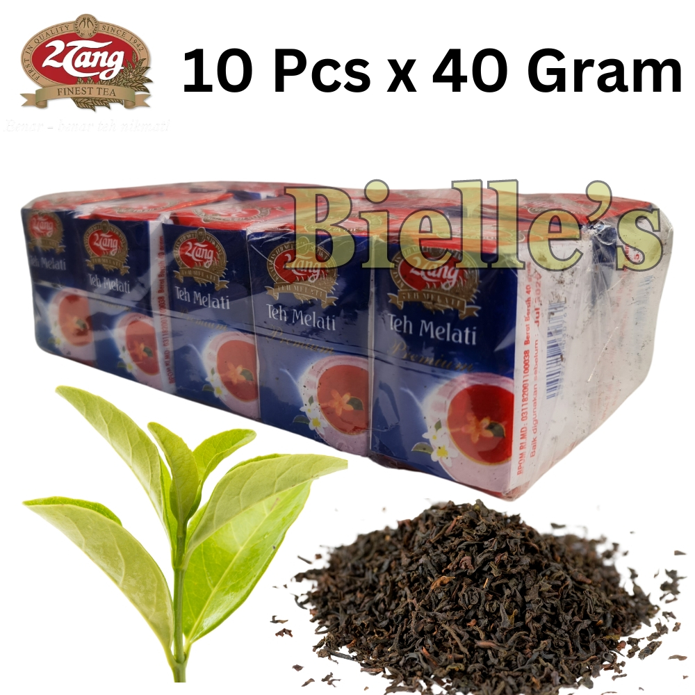 

10 Pcs x 40 Gram - Teh 2Tang Biru Premium 10 Pcs x 40gr - SLOP SLAWI TEGAL - Teh Melati Bubuk 40gr - 2 Tang Super Classic Jasmine Tea - Teh Klasik Awur 40g - Tabur 40 g - Daun