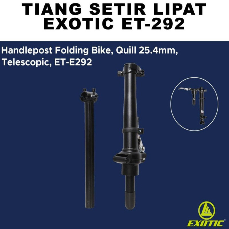 Handlepost Tiang Stang Exotic Et-292 Stem Leher Sepeda Lipat