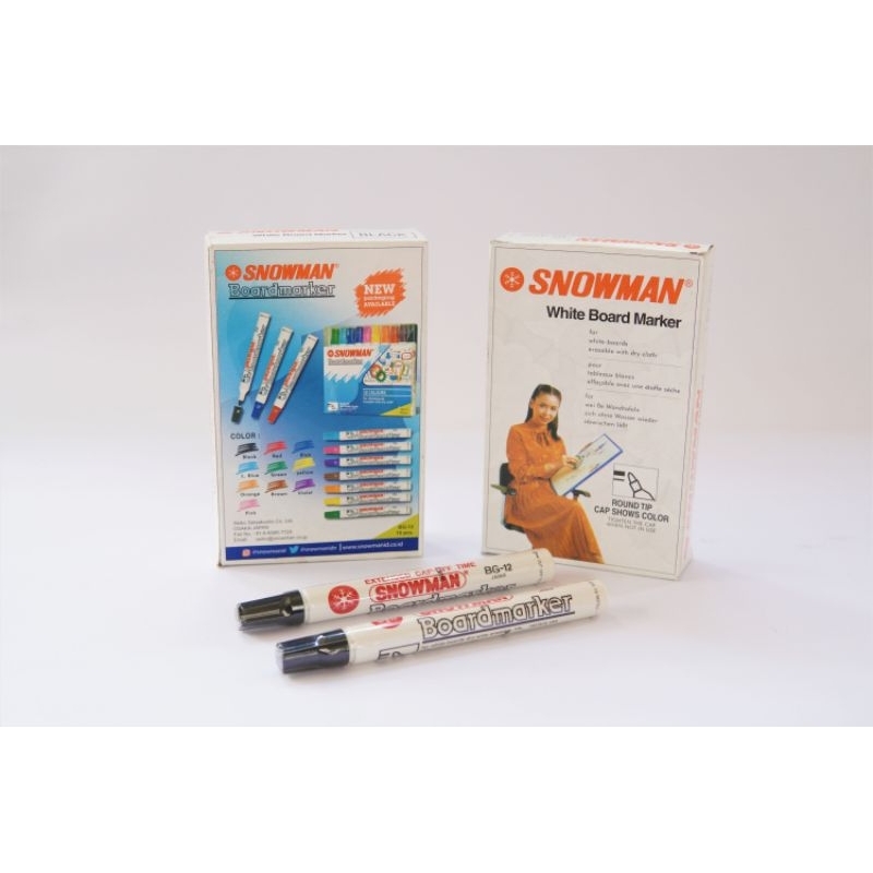 

Spidol Whiteboard Besar BG12 Hitam Snowman / Spidol papan tulis Besar Hitam bisa dihapus