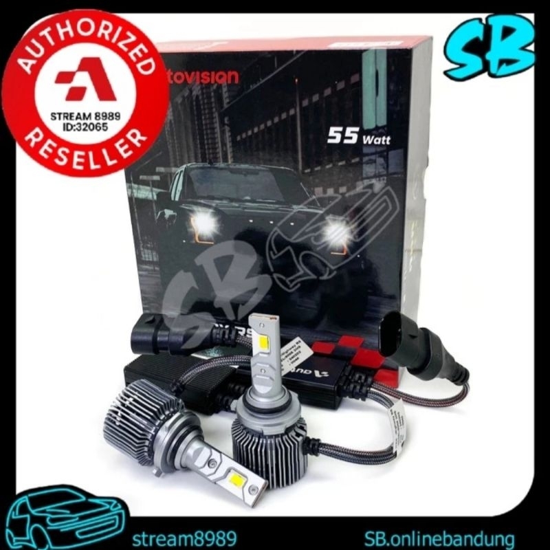 Led Autovision Highway RS single H11 3 warna 55w Lampu Mobil LED Headlamp Foglamp