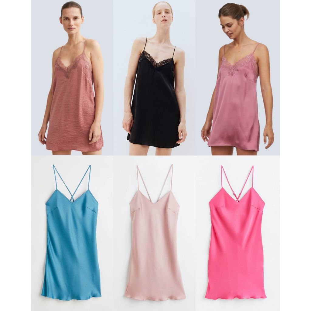 HM Satin Lace Nightslip Dress // Fashion Branded //