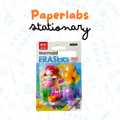 

Qihao Penghapus Pensil Karet Motif Mermaid/Penghapus Sekolah Anak/Penghapus Motif Mermaid