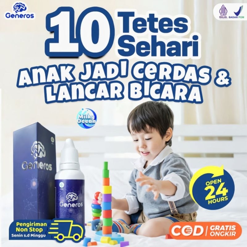 [PROMO] Generos Speech Delay - Generos Vitamin Otak Anak 100 Ori - Generos - Generos Multivitamin Ot