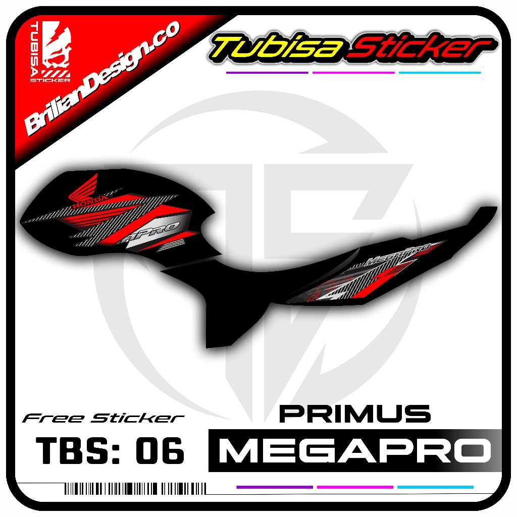 Sticker Striping Variasi Megapro Primus Hologram - Stiker Megapro Primus Hologram. TBS.06