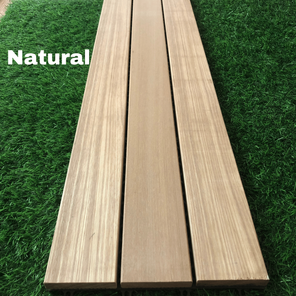 Decking Tile Bengkirai Sudah Rakit - Rangka PVC-Praktis