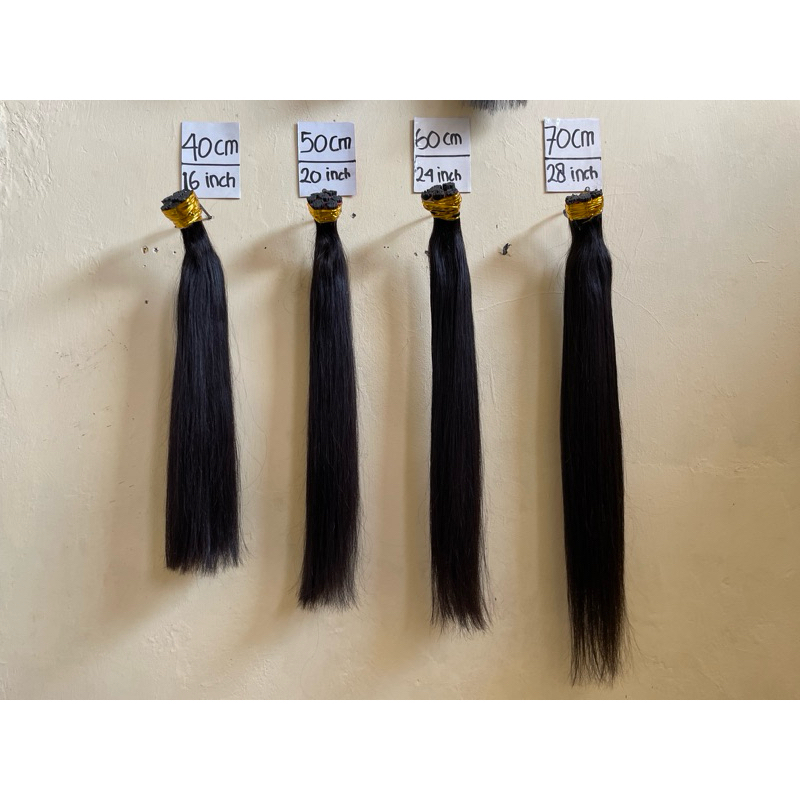 RAMBUT SAMBUNG HAIR EXTENSION ASLI MANUSIA PREMIUM 60cm