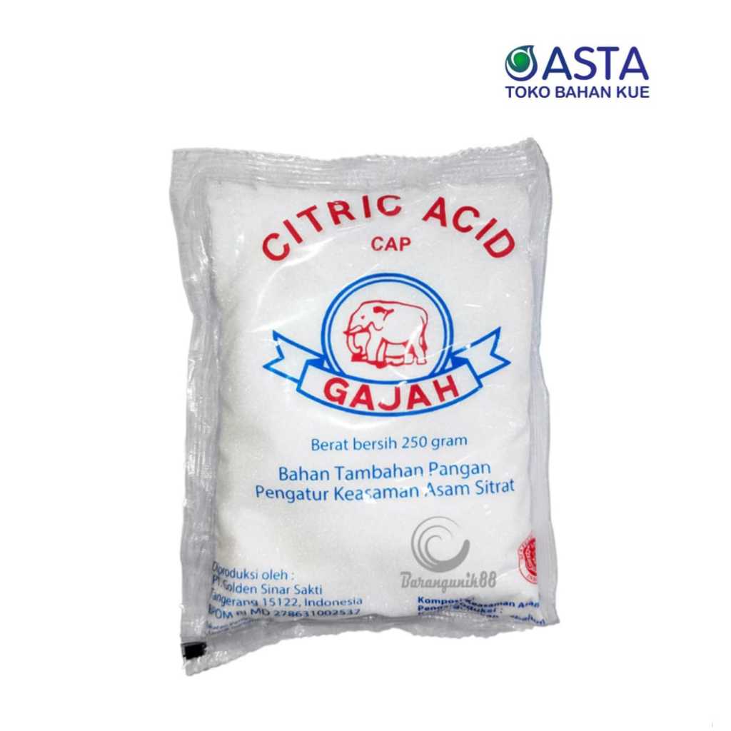 

Citric Acid Cap Gajah 50 Gr 1 Pack (20 Pcs)