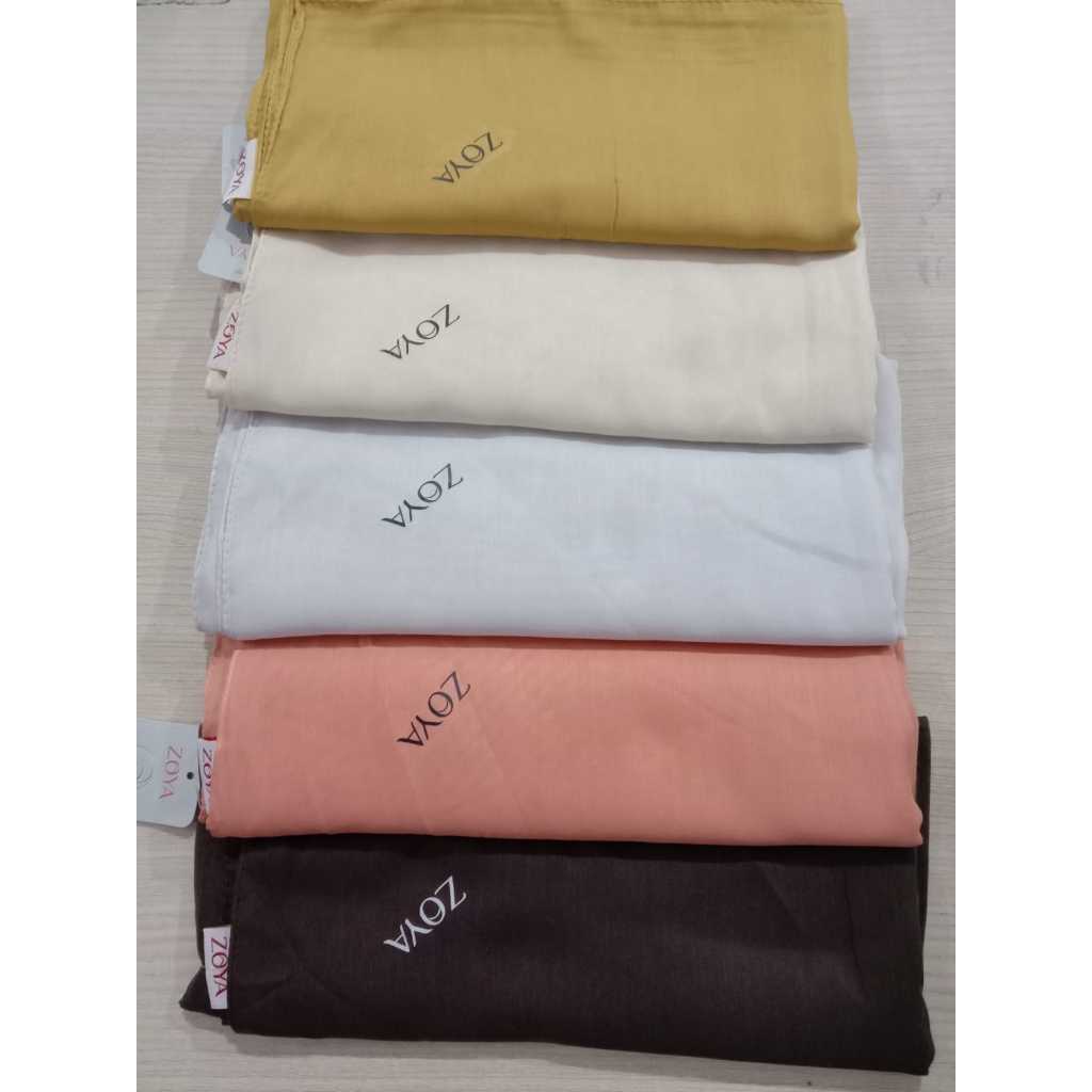 ZOYA AZRA PLAIN SCARF SEGI EMPAT POLOS SILVER-Defect minor