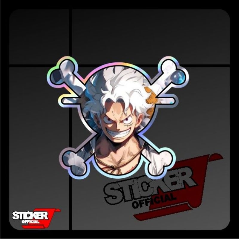 

sticker one piece bulat luffi gear 5