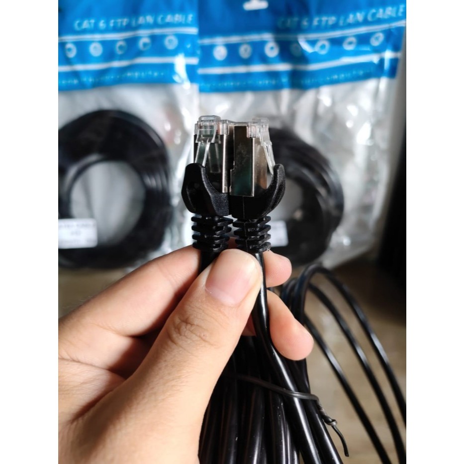 Kabel LAN OUTDOOR FTP CAT 6 Internet Jaringan Cat6 SIAP PAKAI FTP OUTDOOR CAT 6A