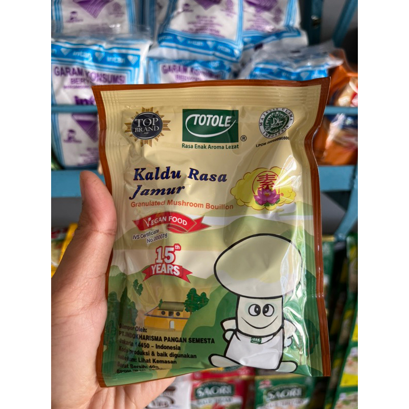 

Kaldu Jamur Totole 40gr(kecil)