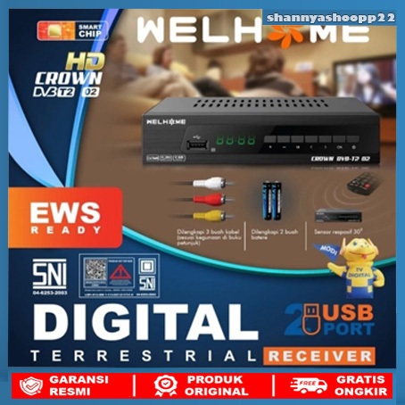 STB Set Top Box Welhome TV Digital Receiver Penerima Siaran Full HD digital terrestial receiver terl