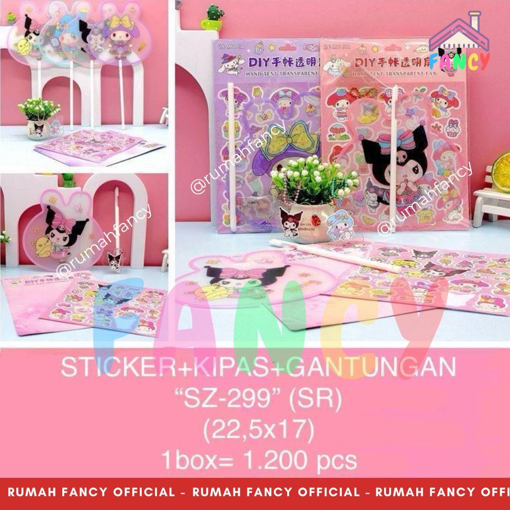 

[1 SET] STICKER DIY KUROMOI / MELODI / CINAMON + KIPAS TANGAN + GANTUNGAN HIAS 299