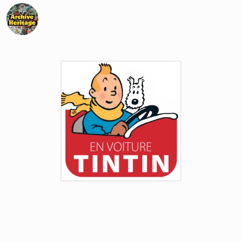 

sticker The Adventure of Tintin En Voiture kartun comic stiker