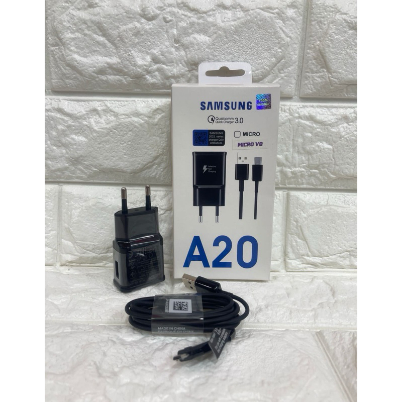 Charger ori 100 Samsung A20 Fast Charging Casan Original