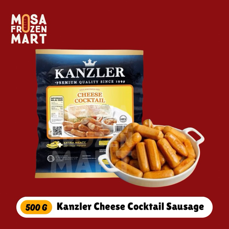 

Kanzler Cheese Cocktail Sausage 500 G | Sosis Keju