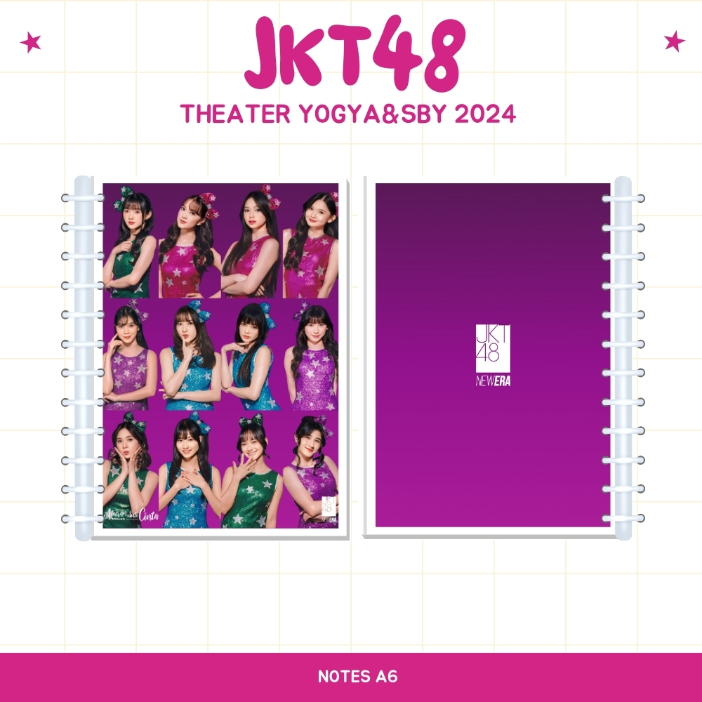 

A6 NOTES JKT48 THEATER JOGJA SBY 2024 (ISI 40 HVS + COVER LAMINASI 2 SISI) BUKU NOTE NOTEBOOK JPOP IDOL UNOFFICIAL ADEL ALYA AMANDA ANINDYA ASHEL CALLIE CATHY CHELSEA CHIKA CHIRSTY CYNTHIA DAISY DANELLA ELI ELIN FENI FIONY FLORA FREYA GENDIS READY STOCK !