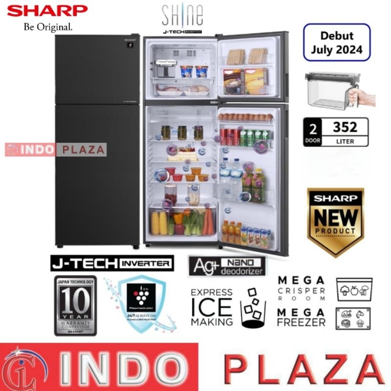 KULKAS SHARP 2 PINTU JTECH-INVERTER PLASMACLUSTER SJ-456SIGK