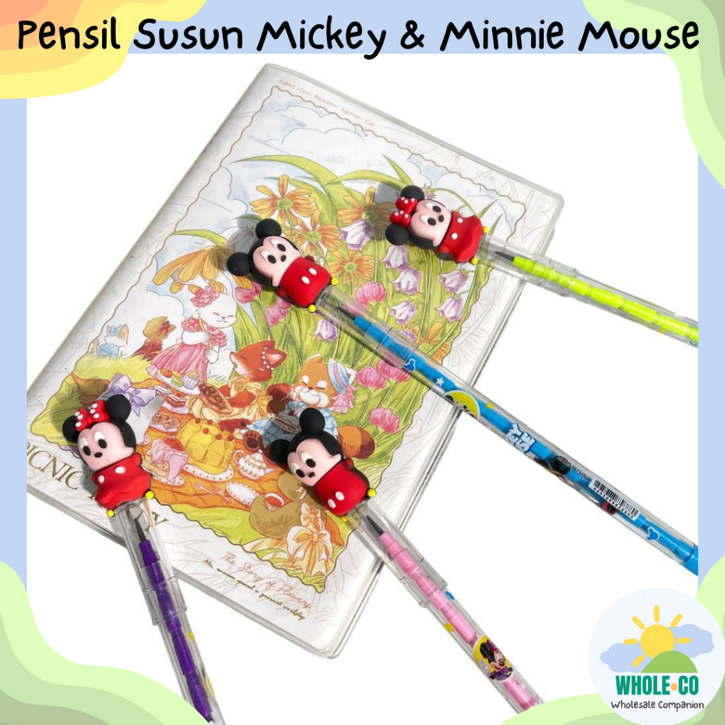 

Pensil Susun Mickey & Minnie Mouse Premium Karet Lucu Unik Imut Termurah Grosir Cod