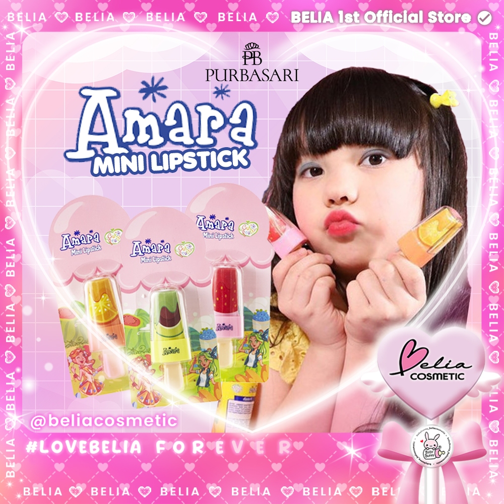 ❤ BELIA ❤ AMARA Mini Lipstick (✔️BPOM) Kosmetik untuk anak-anak by Purbasari
